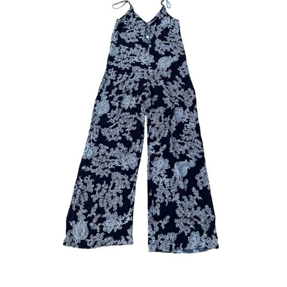 After Party By Nasty Gal Women’s Black Strappy Floral Wide Leg Jumpsuit Size XS - Picture 10 of 16